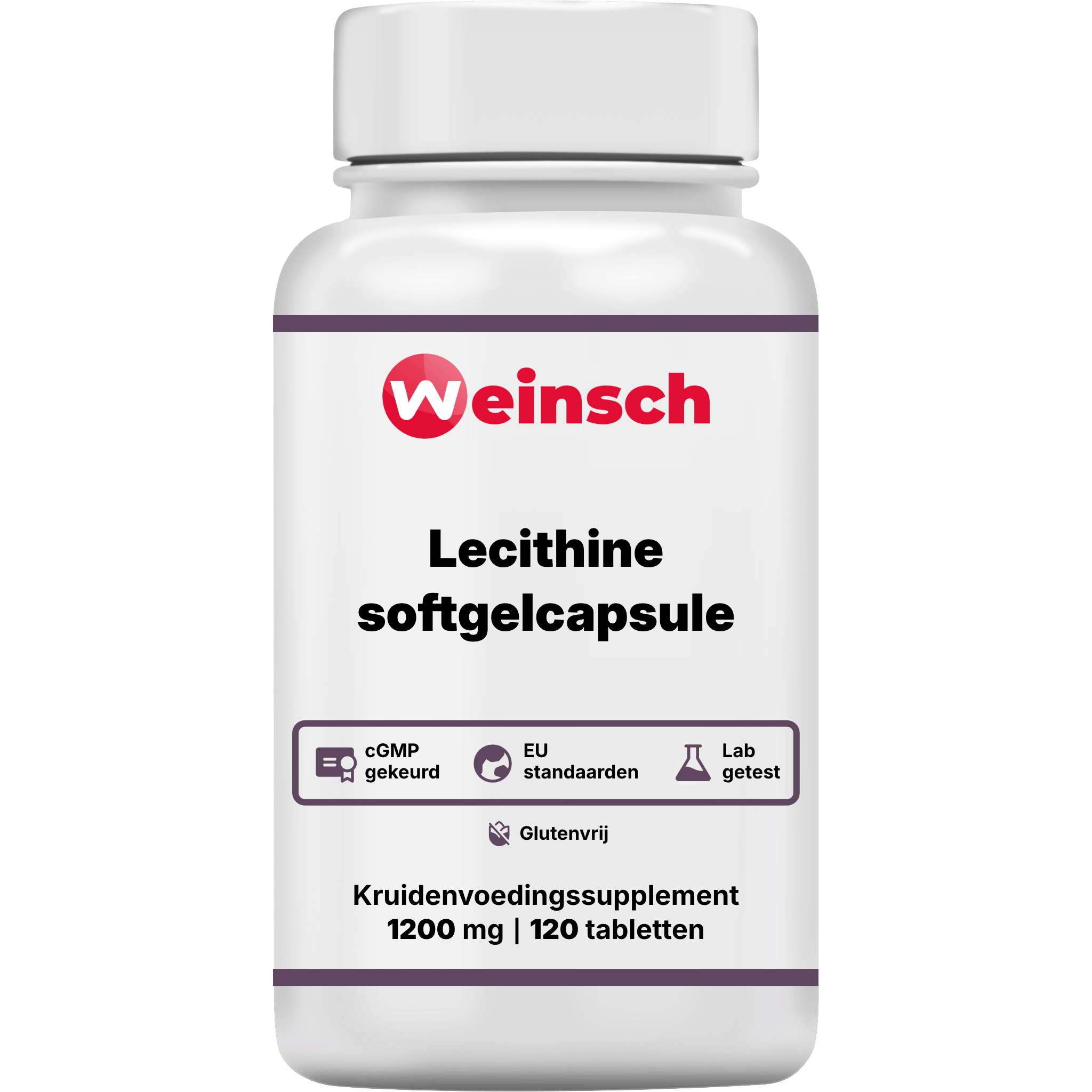 Lecithine softgelcapsule verpakking potje WHE NL.png