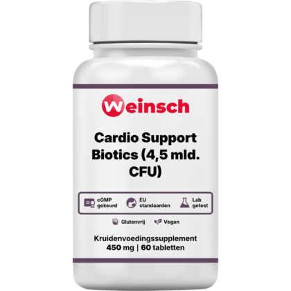 Cardio support biotics 4 5 mld cfu verpakking potje WHENL.png