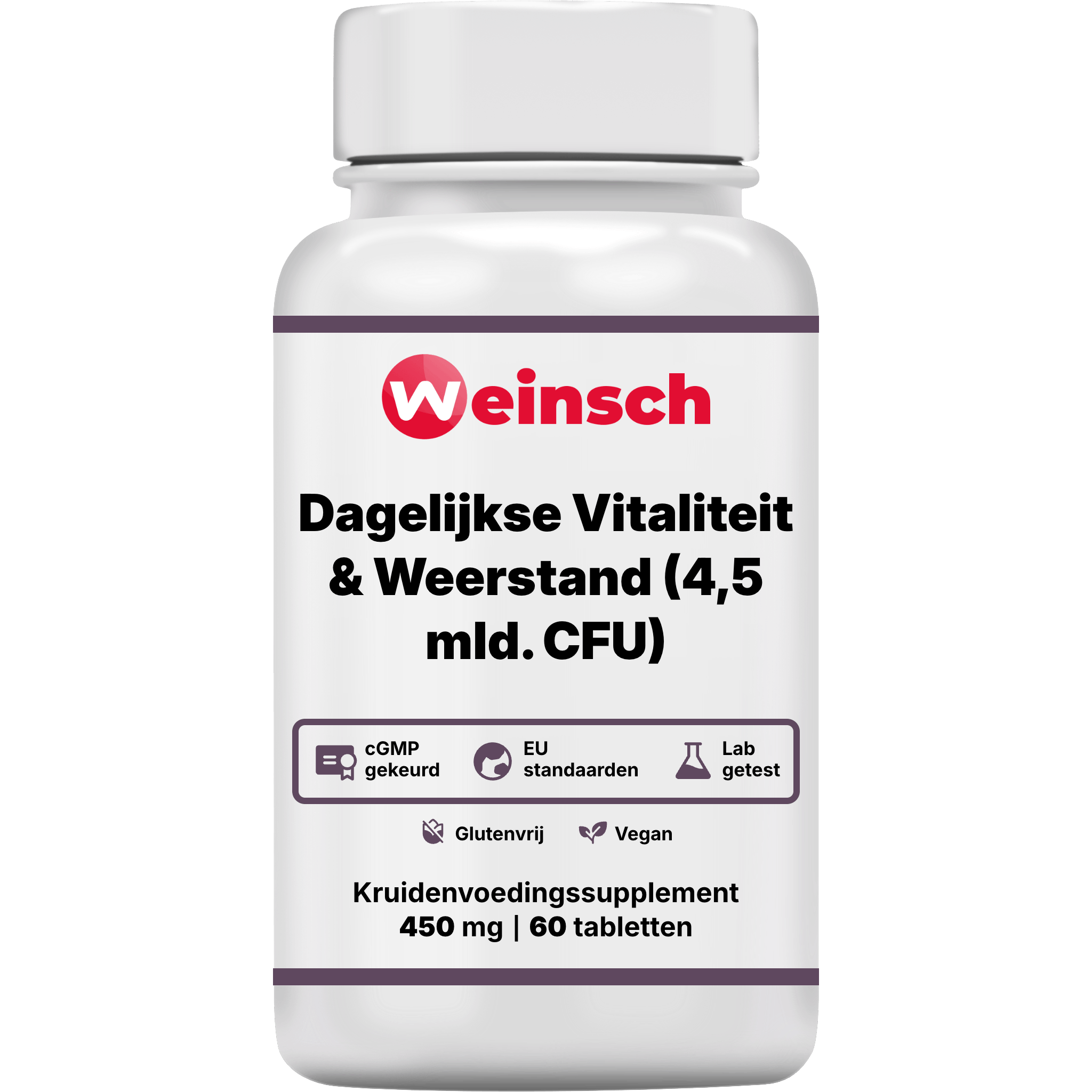 Dagelijkse vitaliteit weerstand 4 5 mld cfu verpakking potje.png