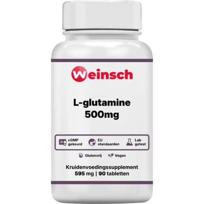 L glutamine 500mg verpakking potje WHENL.png