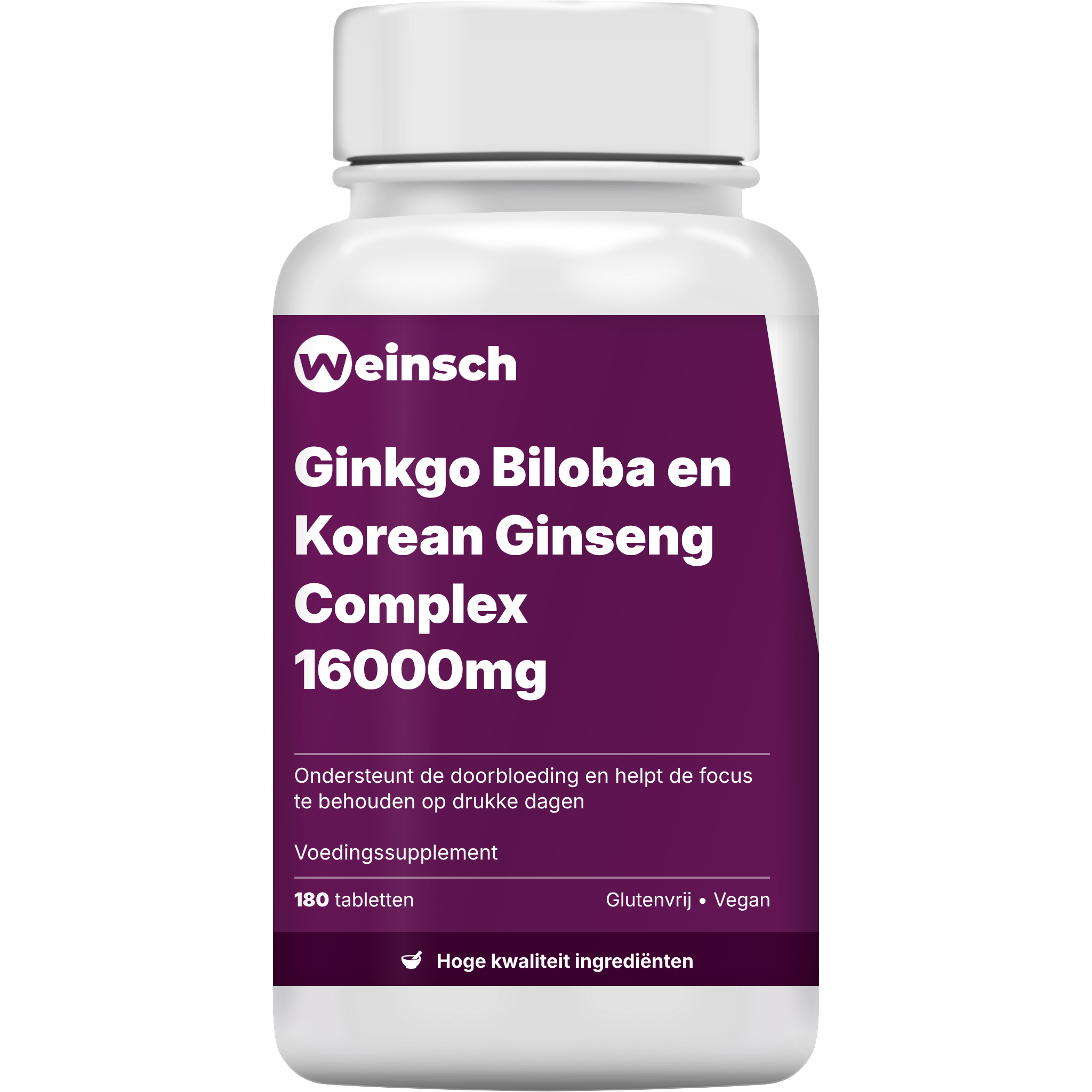 Ginkgo biloba en korean ginseng complex 16000mg verpakking potje 1.png