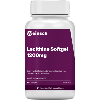 Lecithine softgel 1200mg verpakking potje Wei.png