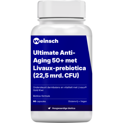 Ultimate anti aging 50 met livaux prebiotica 22 5 mrd cfu verpakking potje wei.png