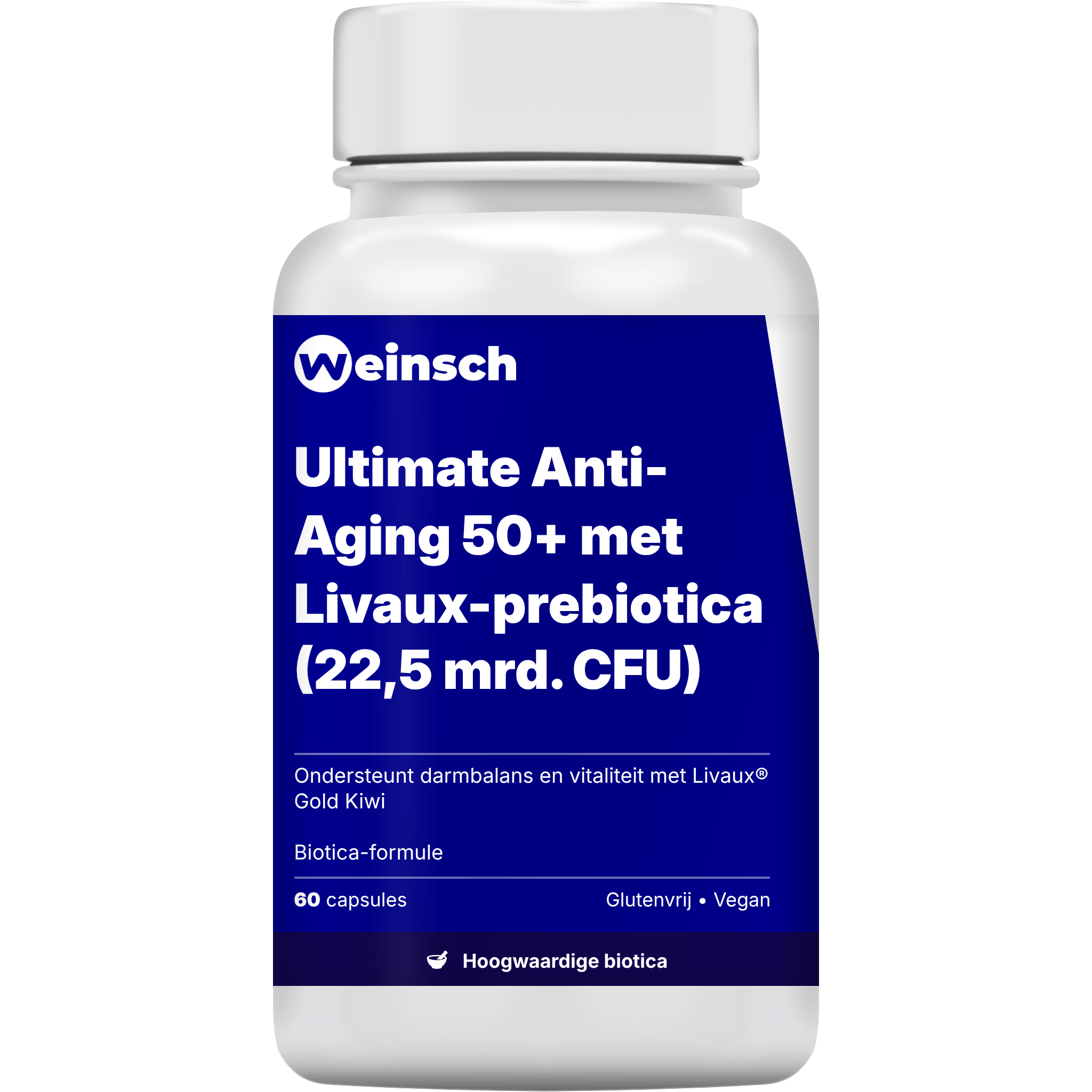 Ultimate anti aging 50 met livaux prebiotica 22 5 mrd cfu verpakking potje wei.png