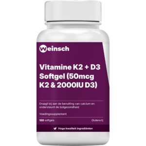 Vitamine K2 + D3 Softgel (50mcg K2 & 2000IU D3)