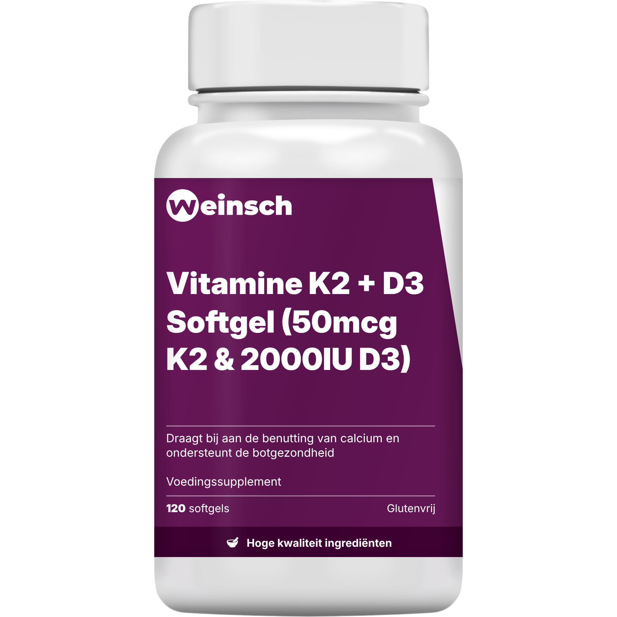 Vitamine K2 + D3 Softgel (50mcg K2 & 2000IU D3)